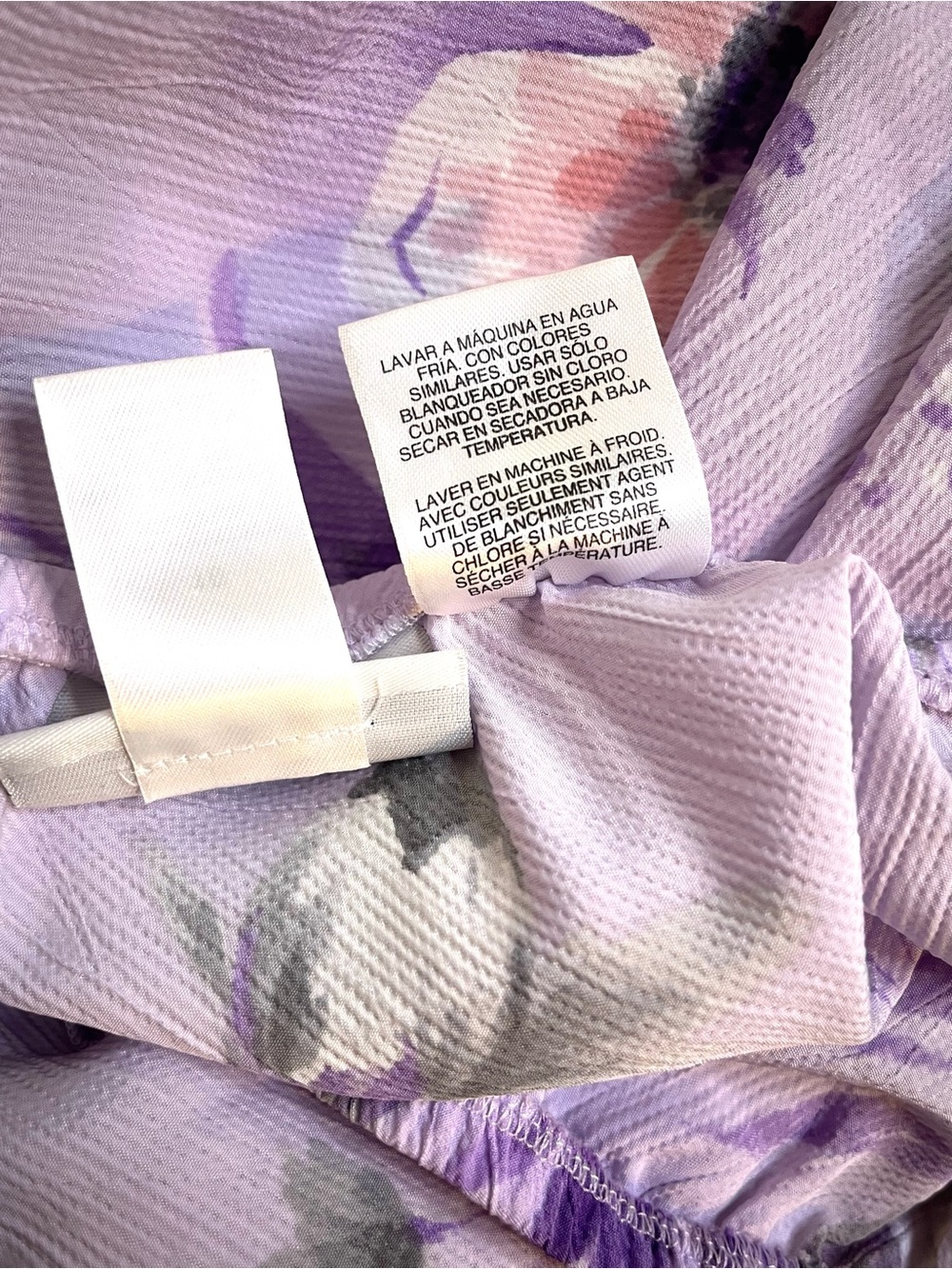 VTG Alfred Dunner Lavender Purple Floral Tiered Midi Skirt 10 Coquette Fairy - Picture 5 of 10